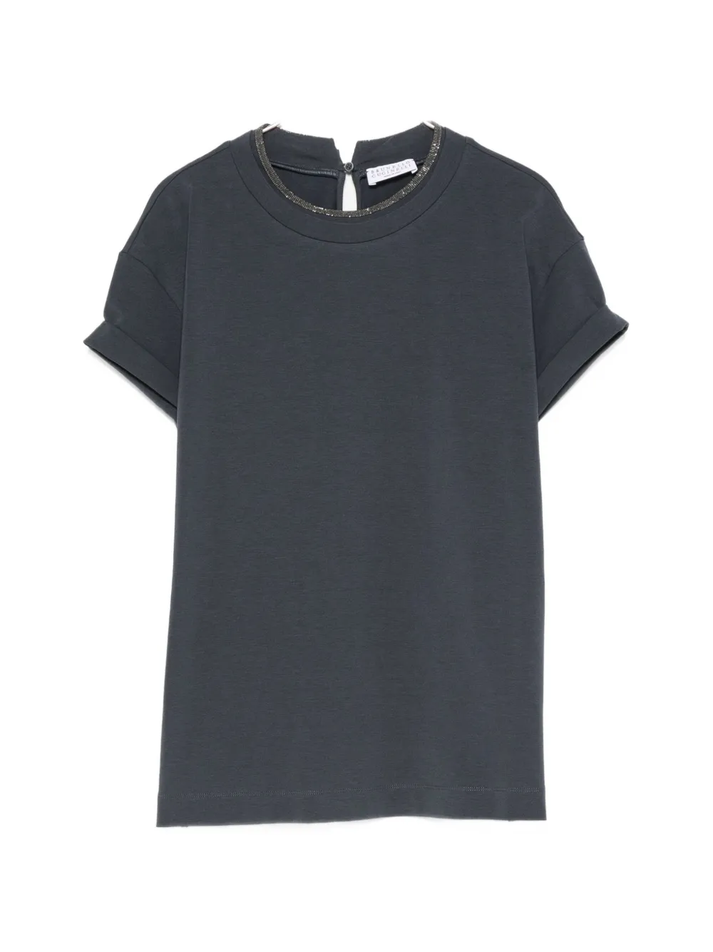 Brunello Cucinelli Monili-trim T-shirt - Blu