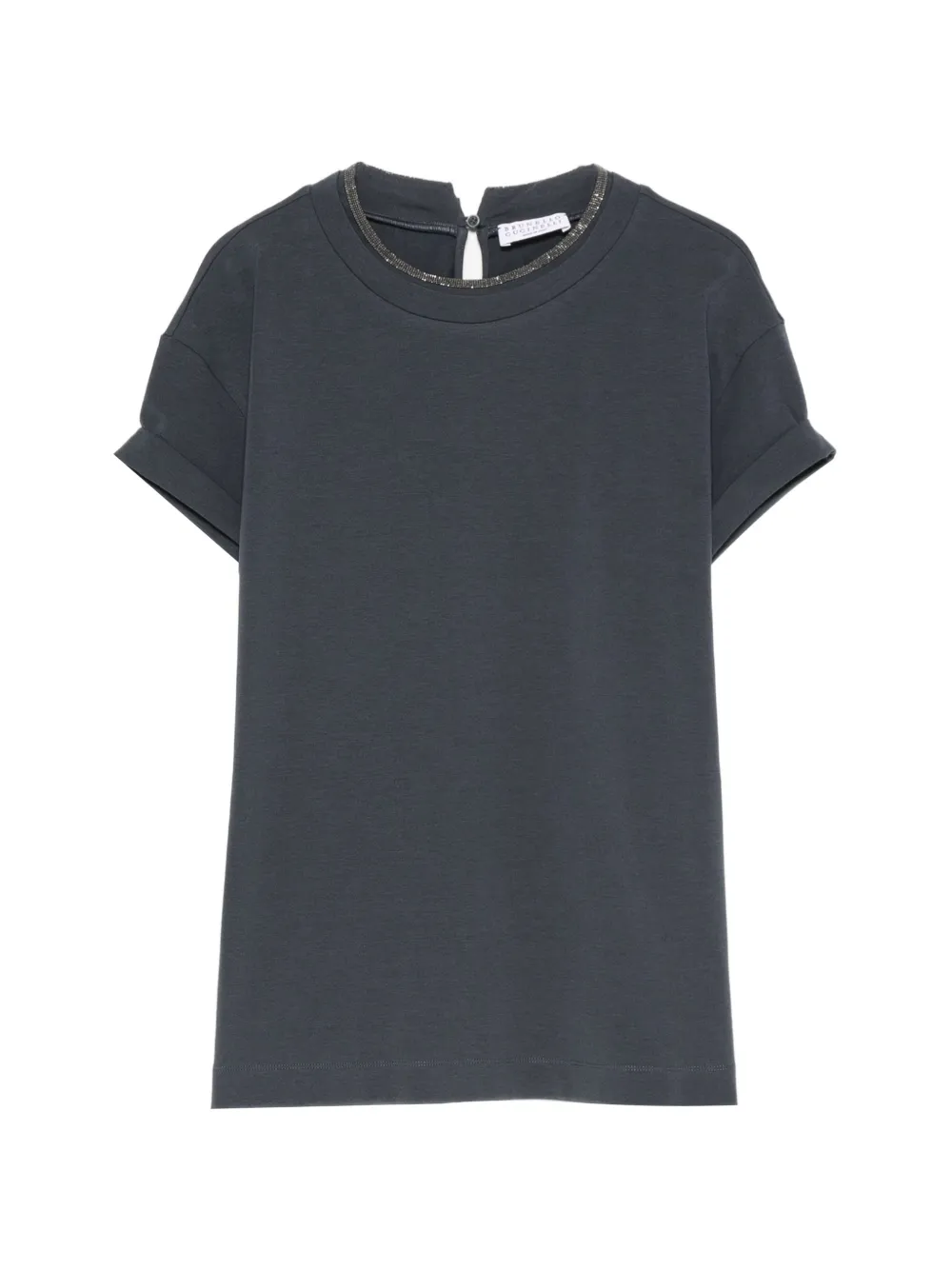 Brunello Cucinelli Monili-trim T-shirt - Blu