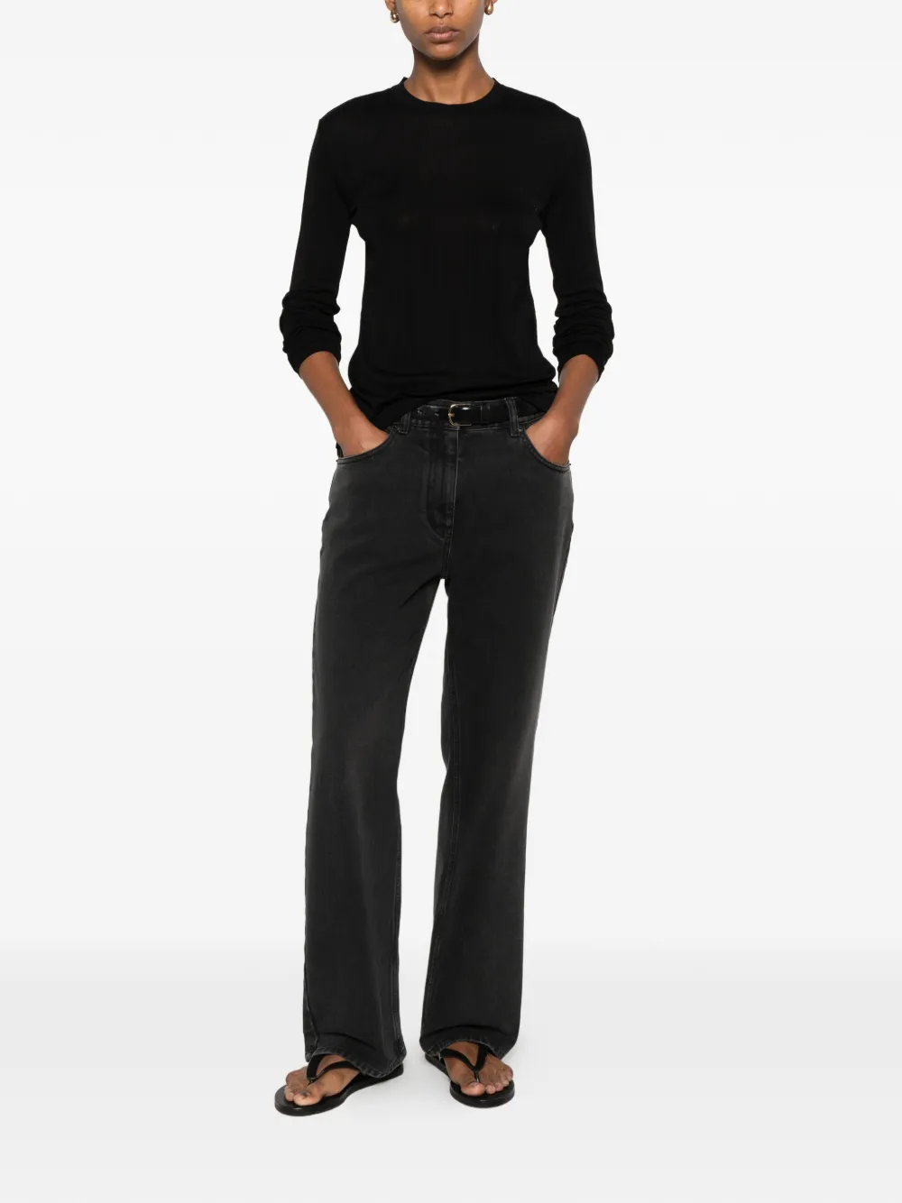 The Row Dantea T-shirt Zwart