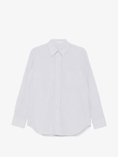 The Row Gavina striped patch-pocket shirt