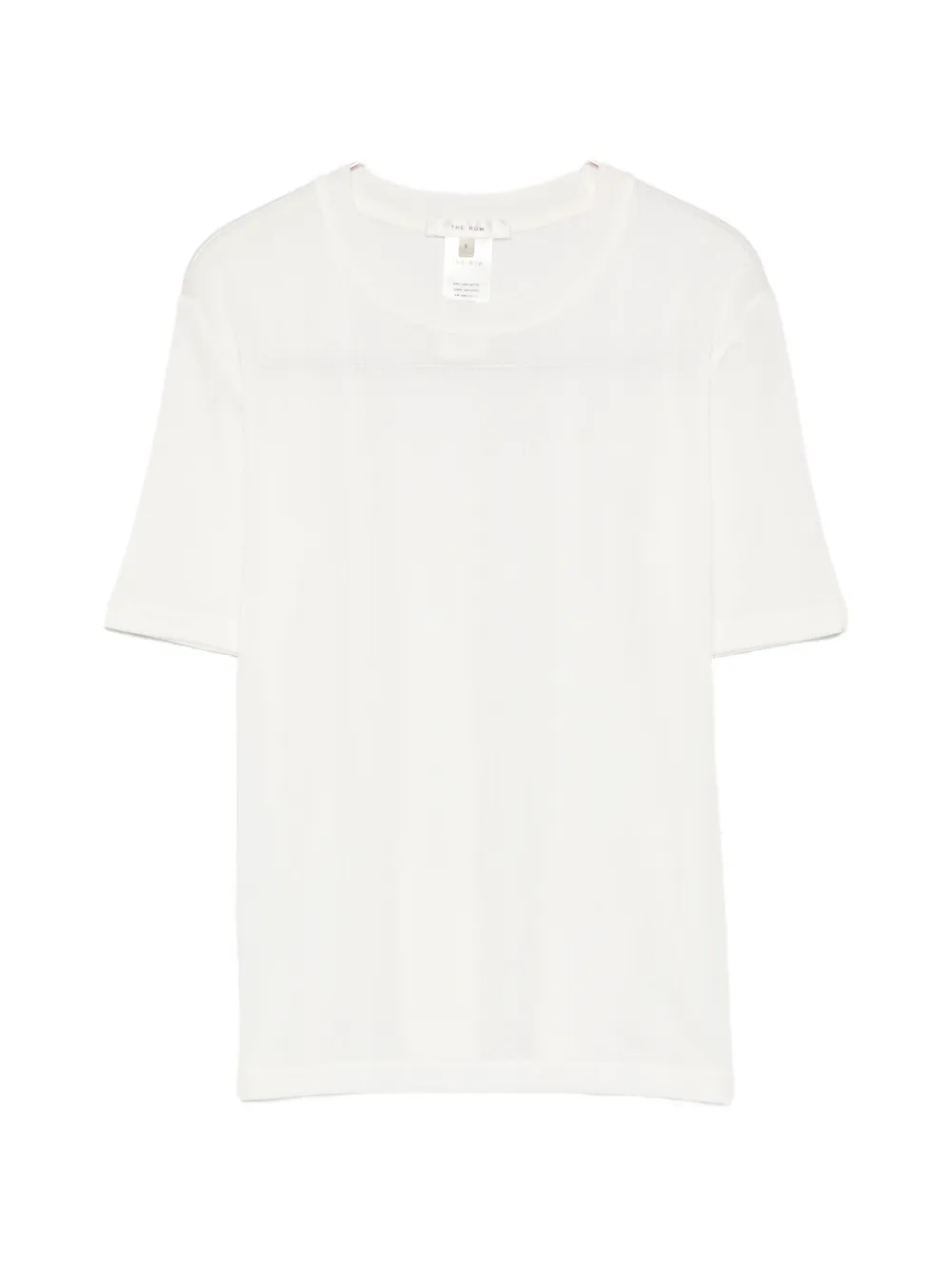 The Row Etina ribbed short-sleeve T-shirt - Toni neutri