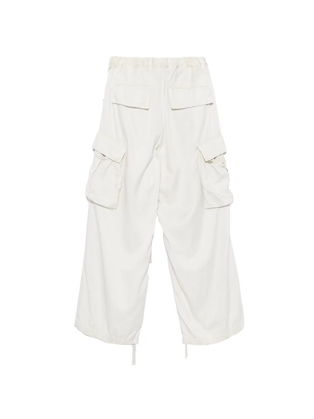 Maison MIHARA YASUHIRO Cargo broek met satijnen afwerking en trekkoord Beige