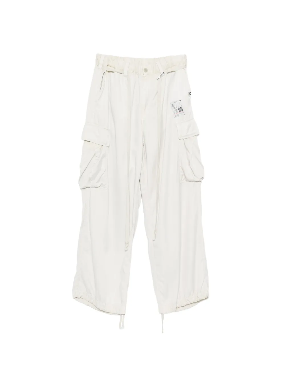 Maison MIHARA YASUHIRO satin-finish drawstring cargo pants - Neutrals