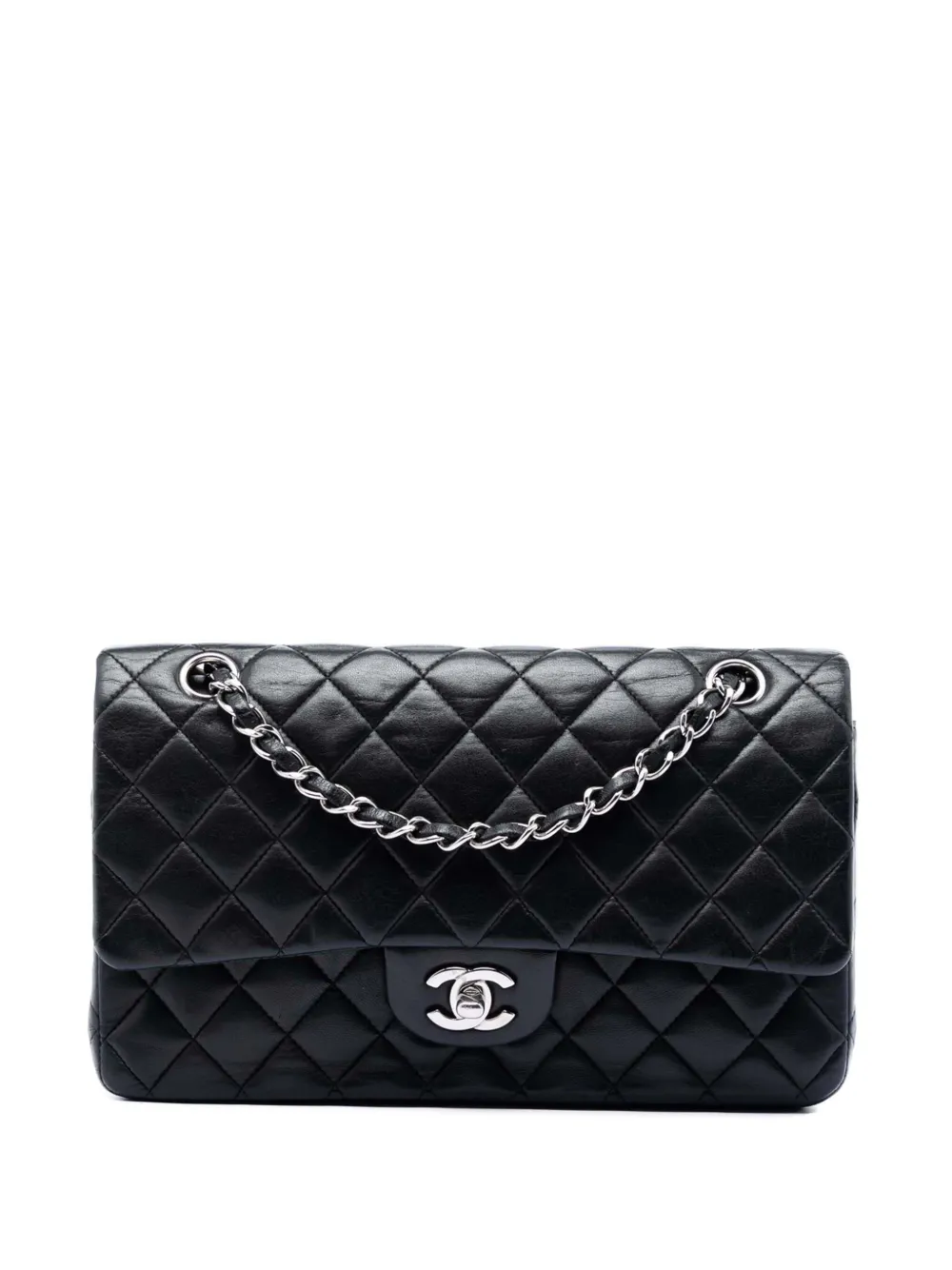 CHANEL Pre-Owned 2008-2009 Medium Classic Lambskin Double Flap shoulder bag - Black