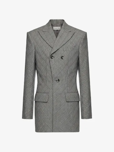 Situationist check double-breasted blazer