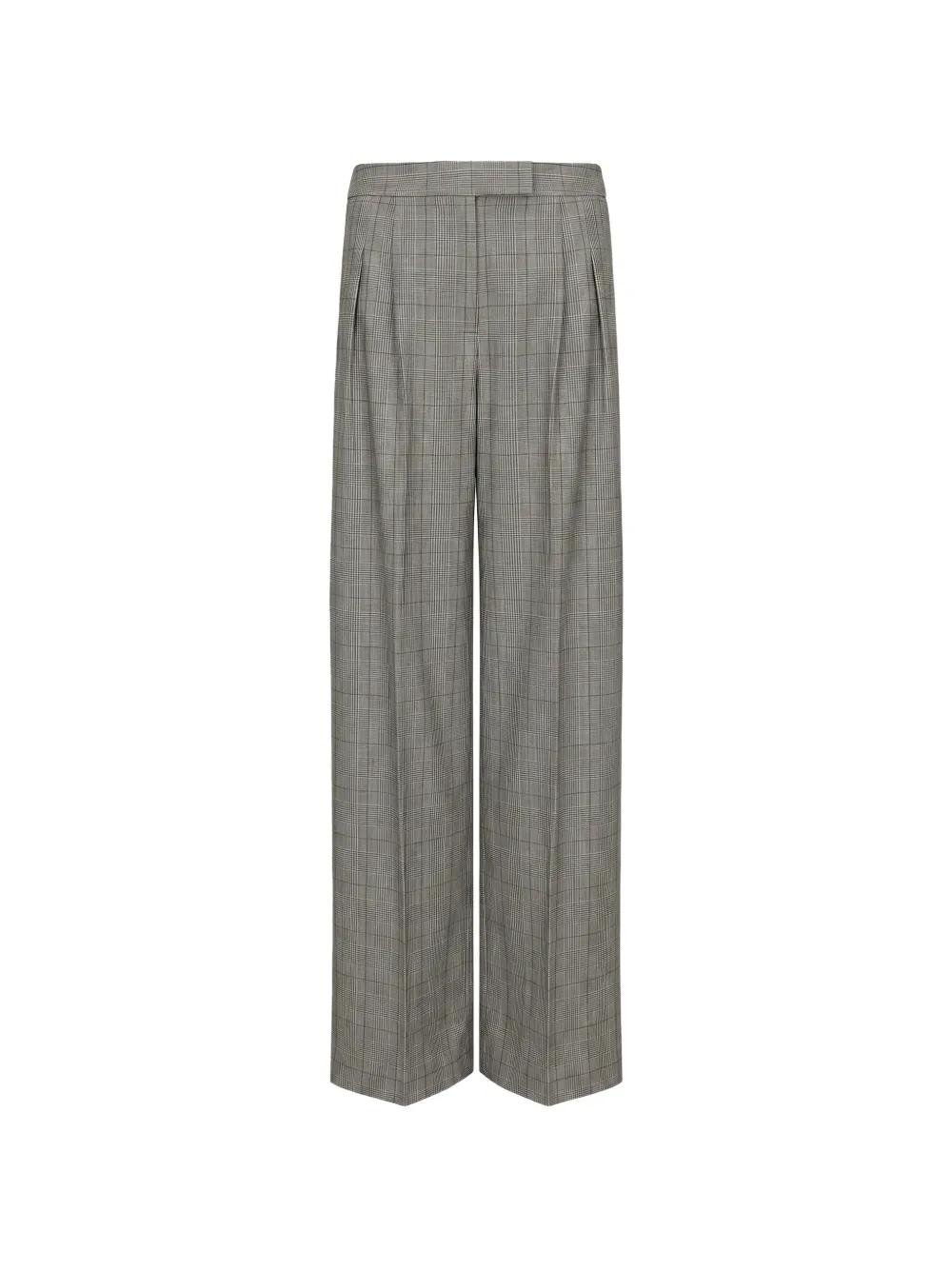 Situationist check-pattern wool tailored trousers - Grigio
