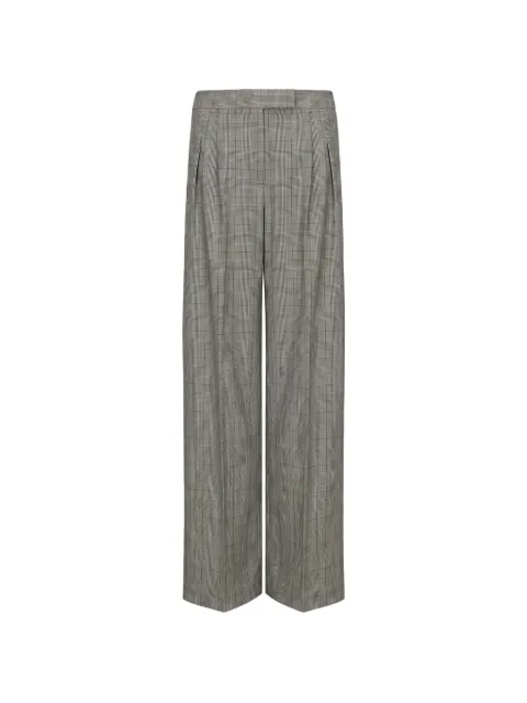 Situationist check-pattern wool tailored trousers