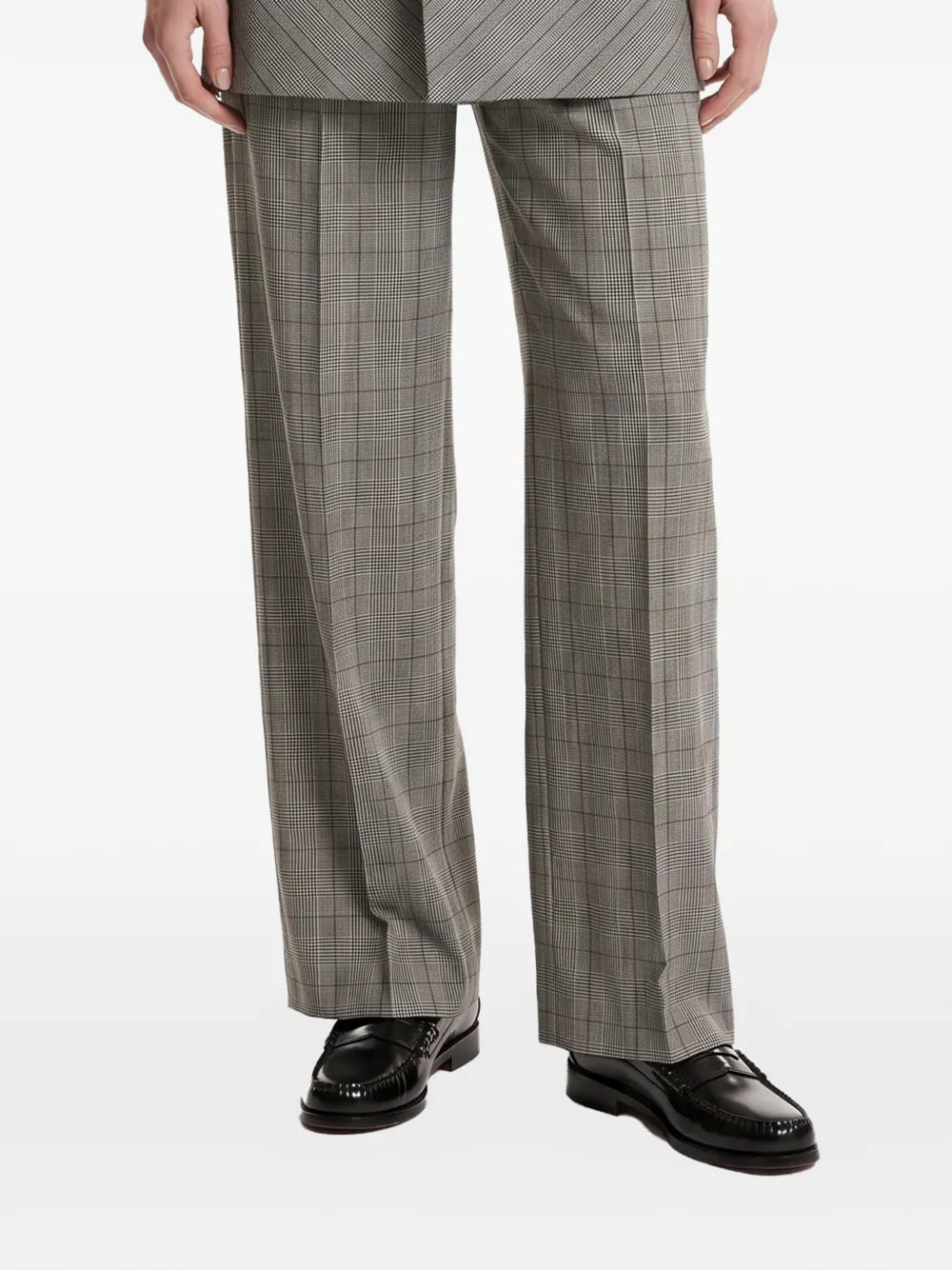 Situationist Geruite pantalon Grijs