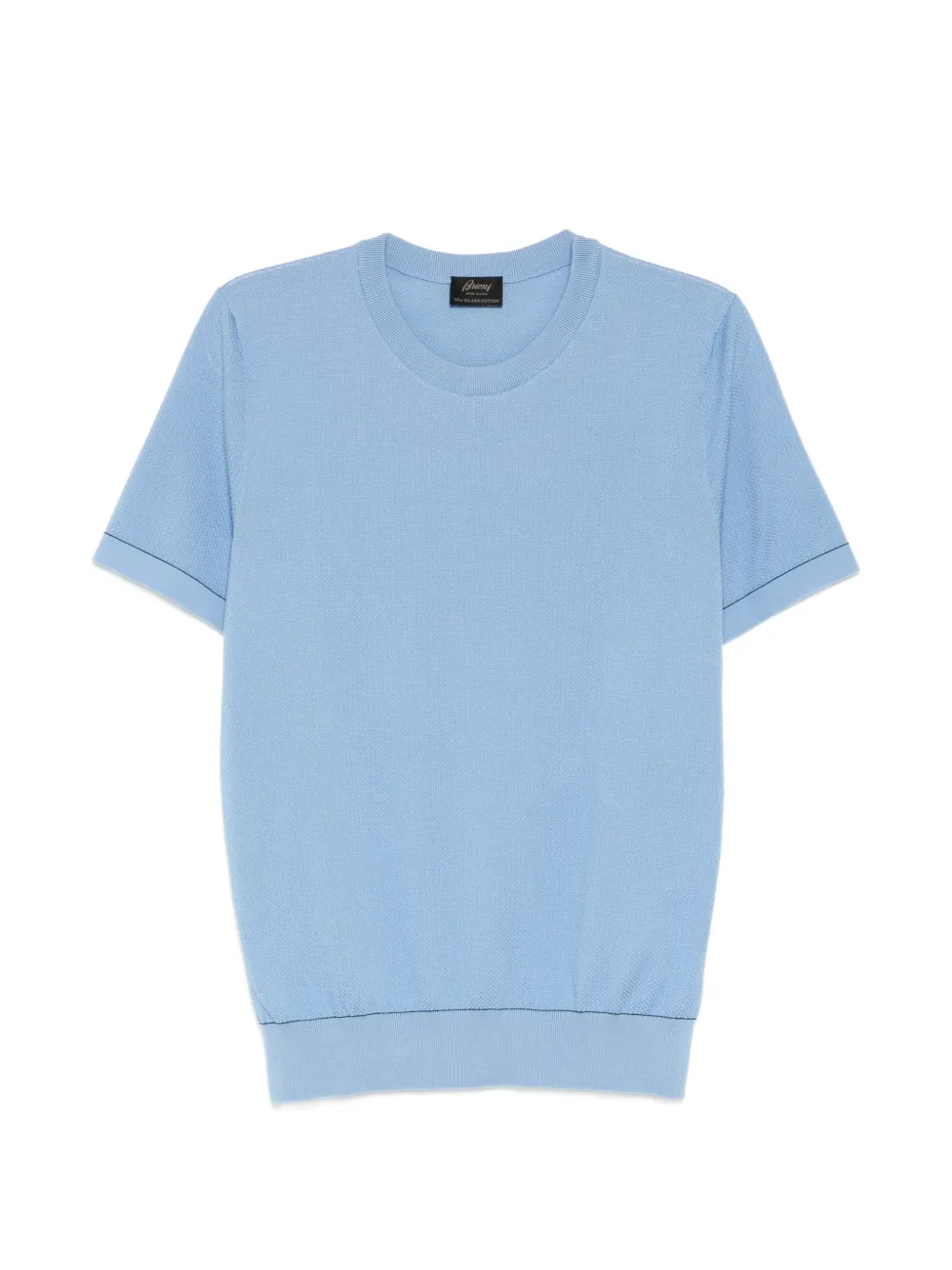 Brioni Sea Island piqué cotton T-shirt - Blu