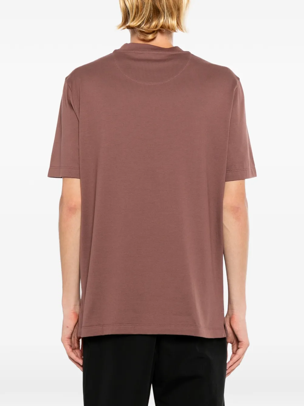 Brioni vergast katoenen T-shirt Bruin