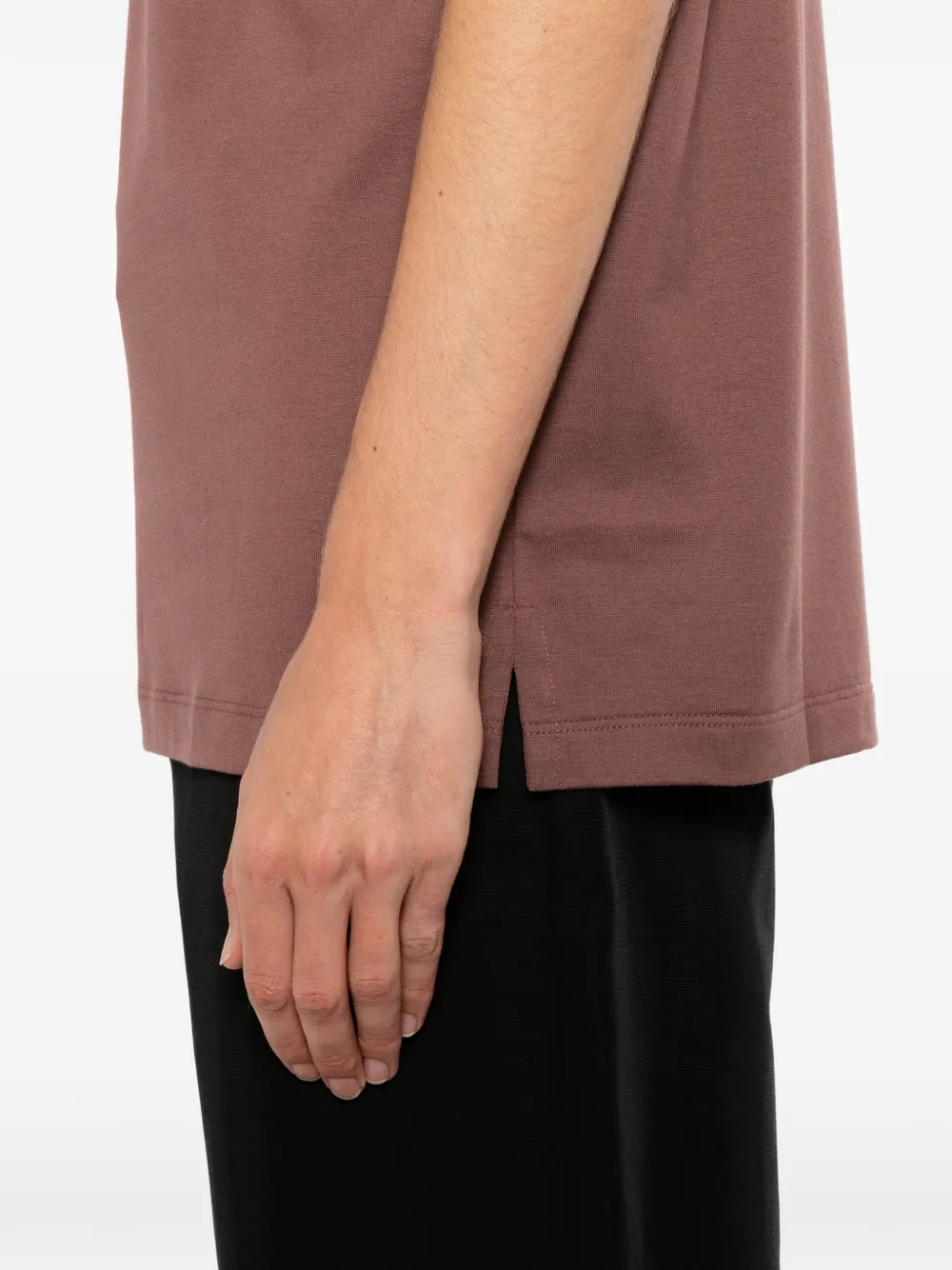 Brioni vergast katoenen T-shirt Bruin