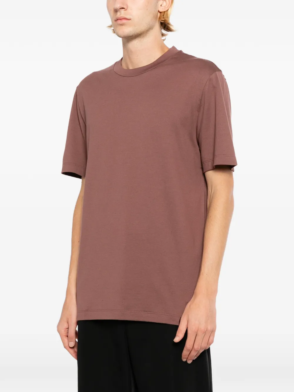 Brioni vergast katoenen T-shirt Bruin