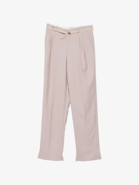 Brioni pantalones de seda con cordones en la pretina