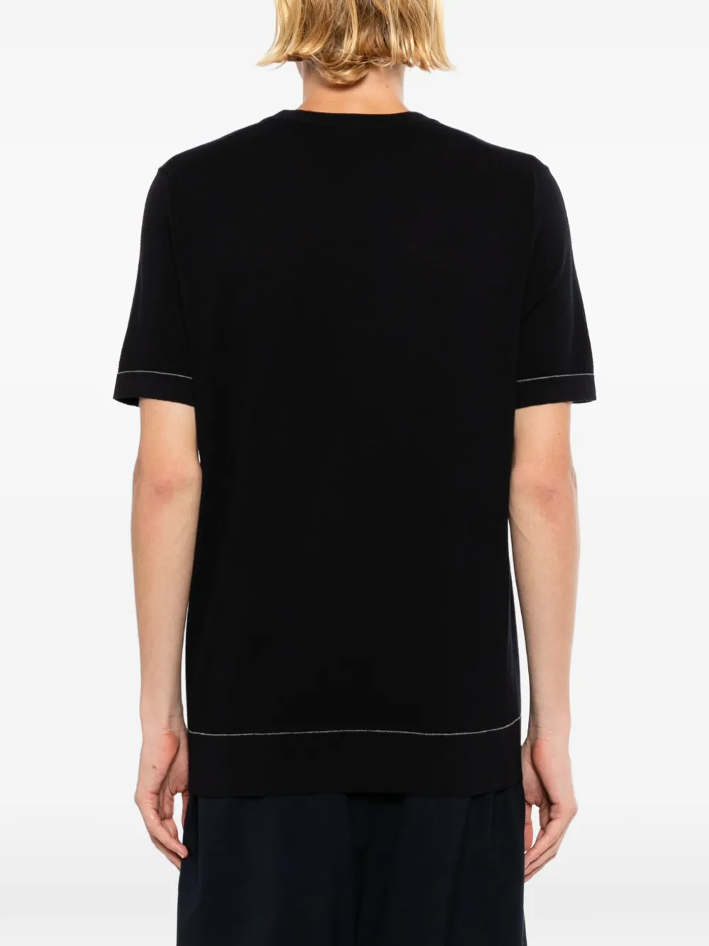 Brioni Sea Island piqué katoenen T-shirt Blauw