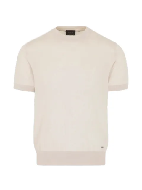 Brioni playera con ribete de canalé