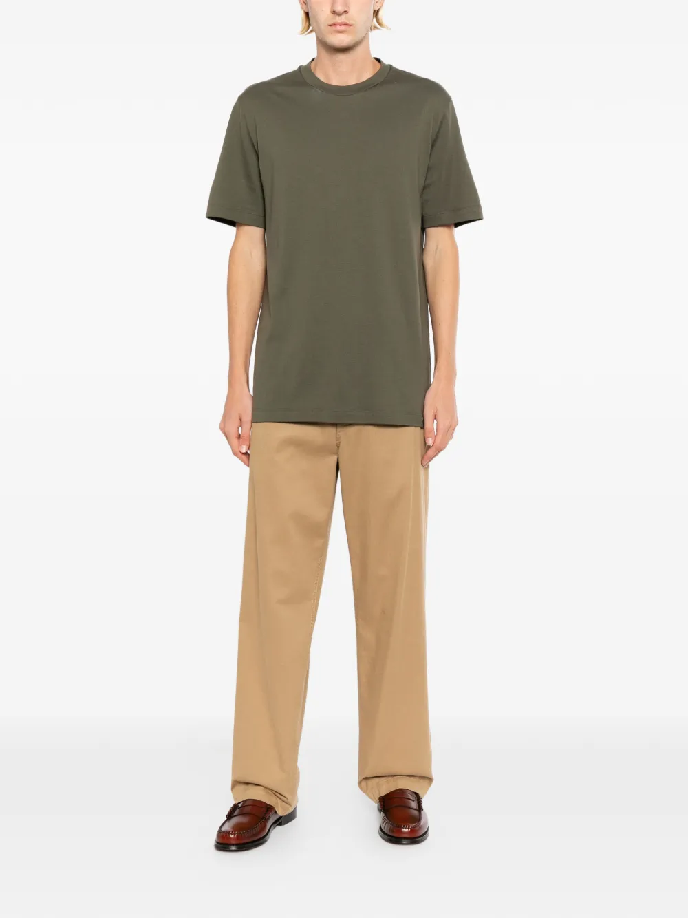 Brioni T-shirt met ronde hals Groen