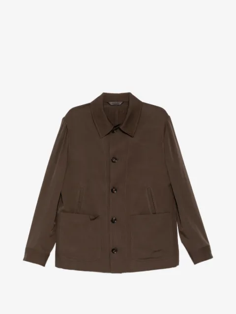 Brioni silk buttoned-cuff jacket