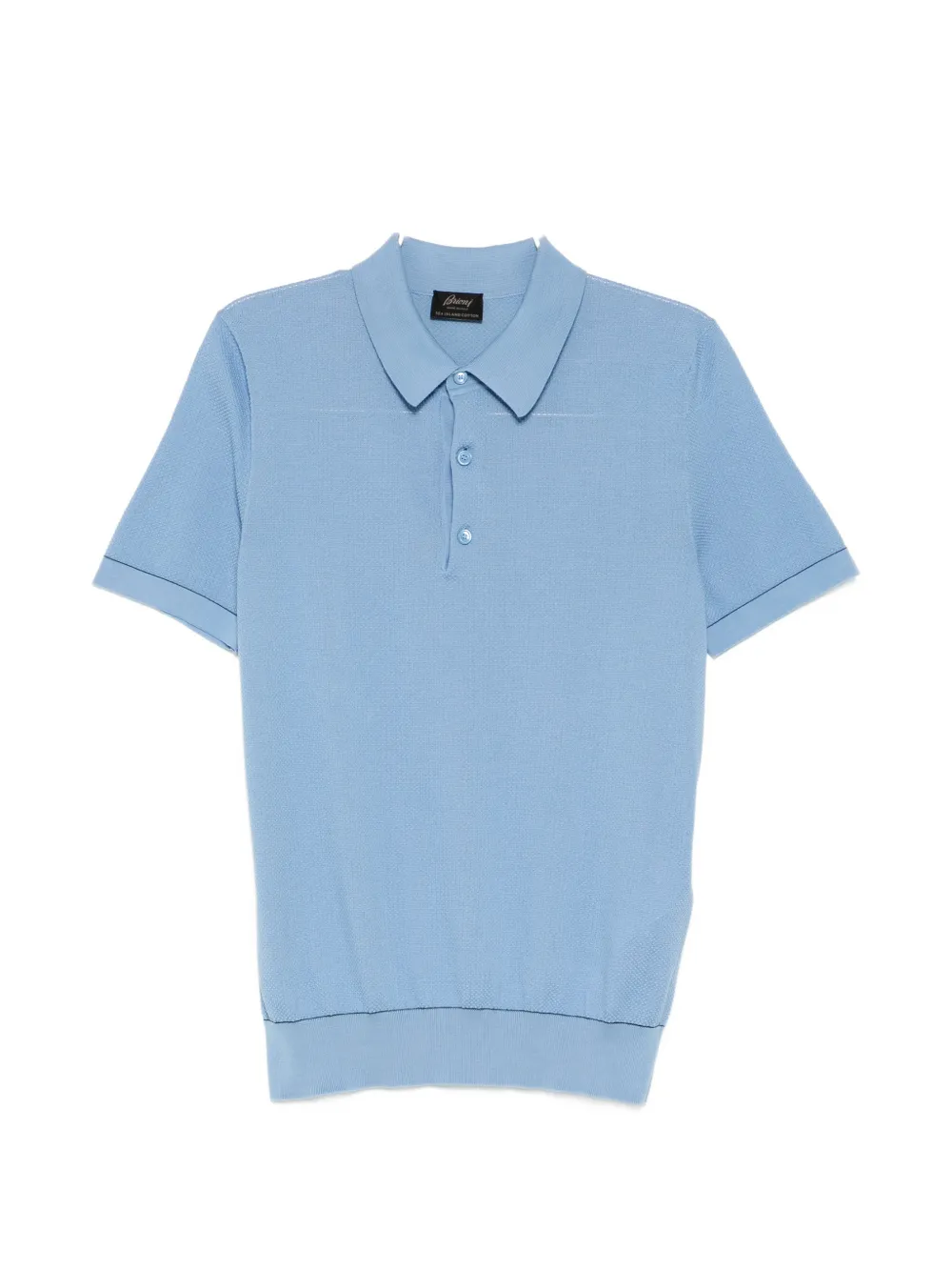 Brioni Sea Island piqué cotton polo shirt - Blu