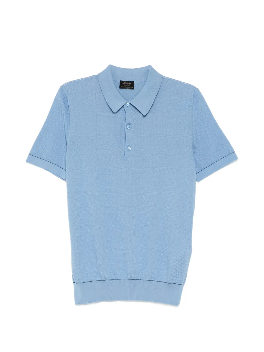 Brioni Sea Island piqué cotton polo shirt - Blu