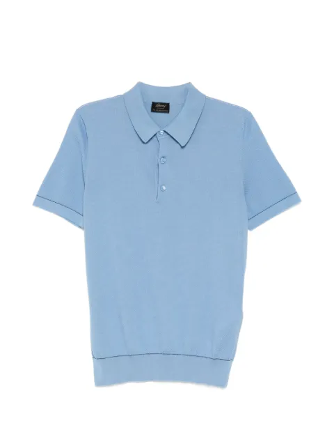 Brioni Sea Island piqué cotton polo shirt