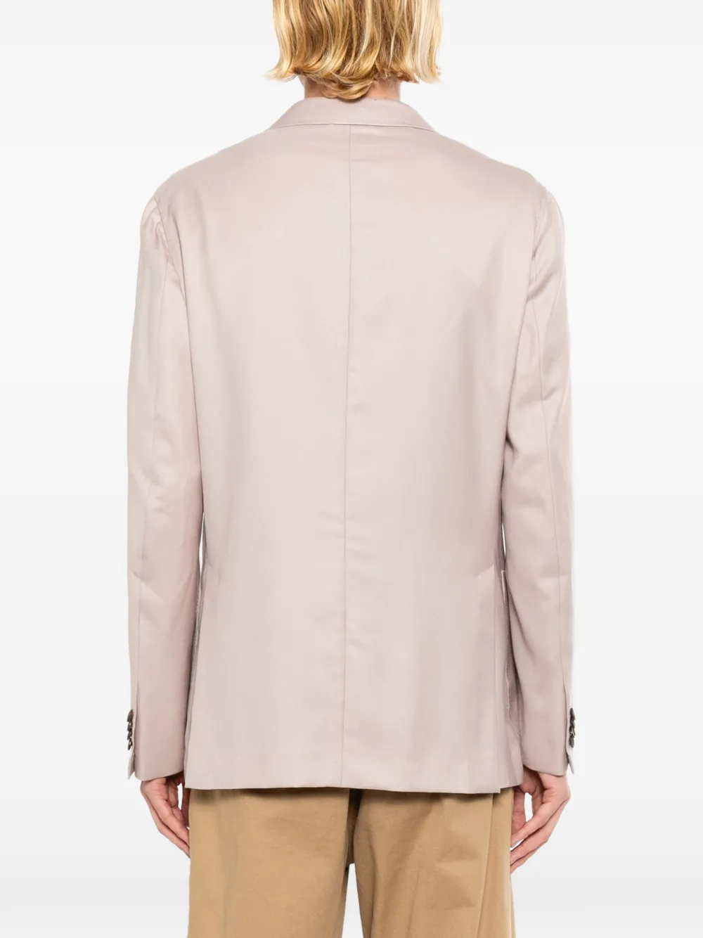 Brioni Jack met puntige revers en dubbele rij knopen Roze