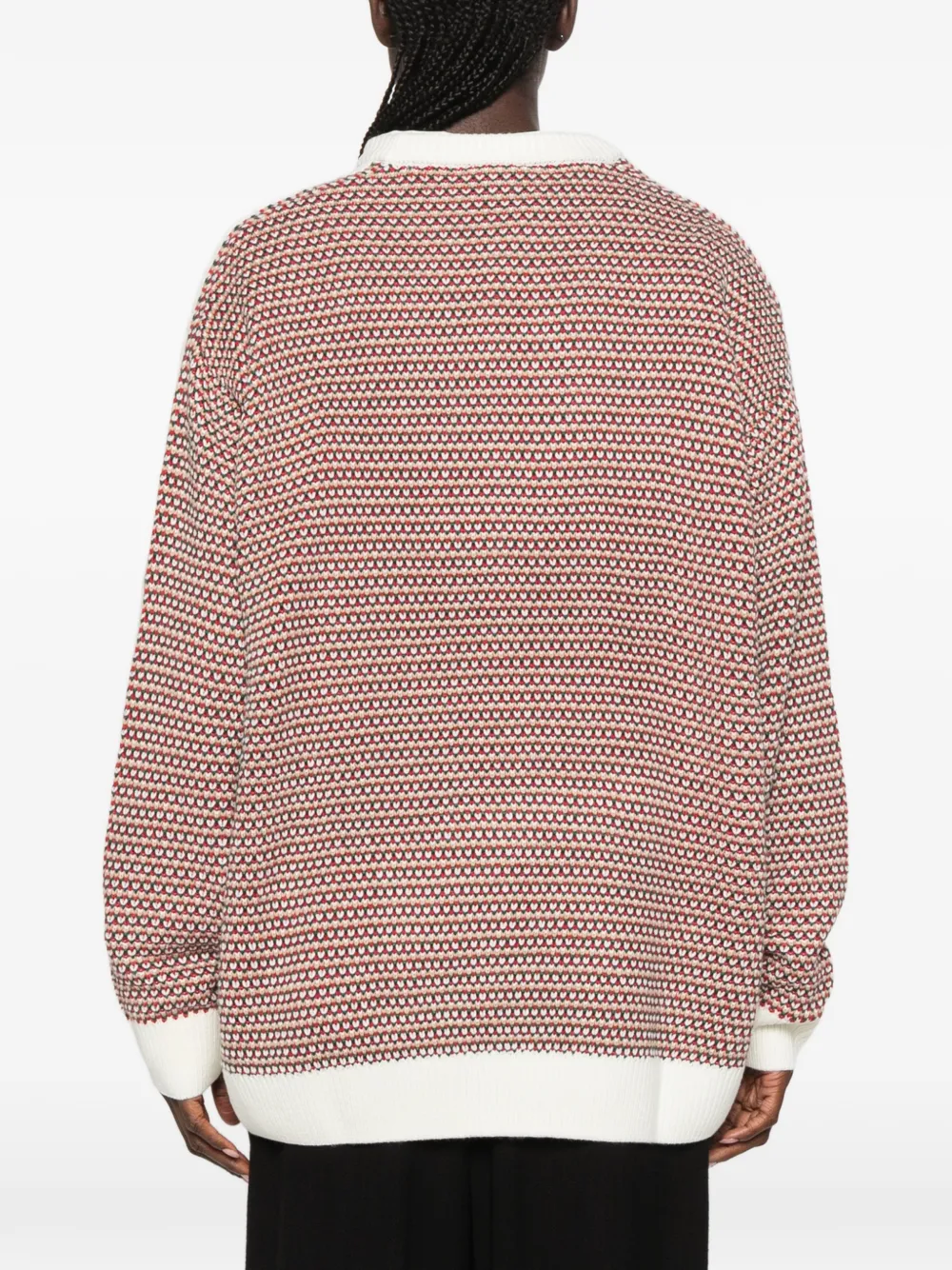 adidas Trefoil logo-embroidered sweater Rood