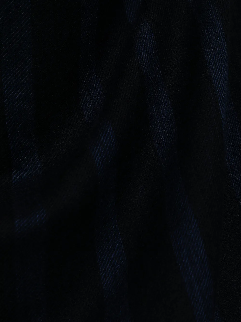 Brioni Sjaal met franje en verticale streep Blauw