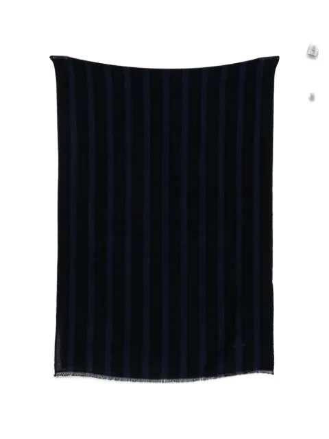 Brioni vertical-stripe frayed scarf
