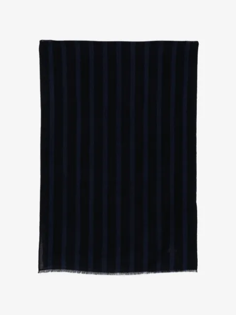 Brioni vertical-stripe frayed scarf