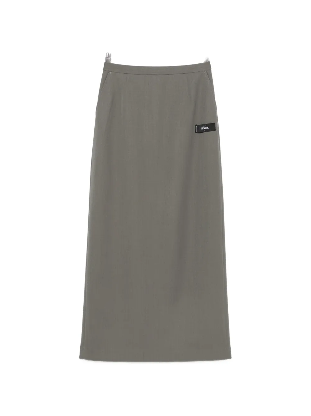 Maison MIHARA YASUHIRO logo-patch maxi skirt - Grau