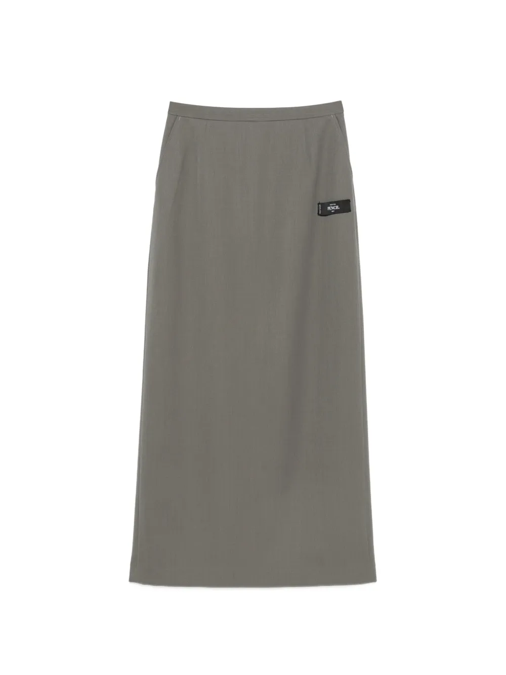 Maison MIHARA YASUHIRO logo-patch maxi skirt - Grigio