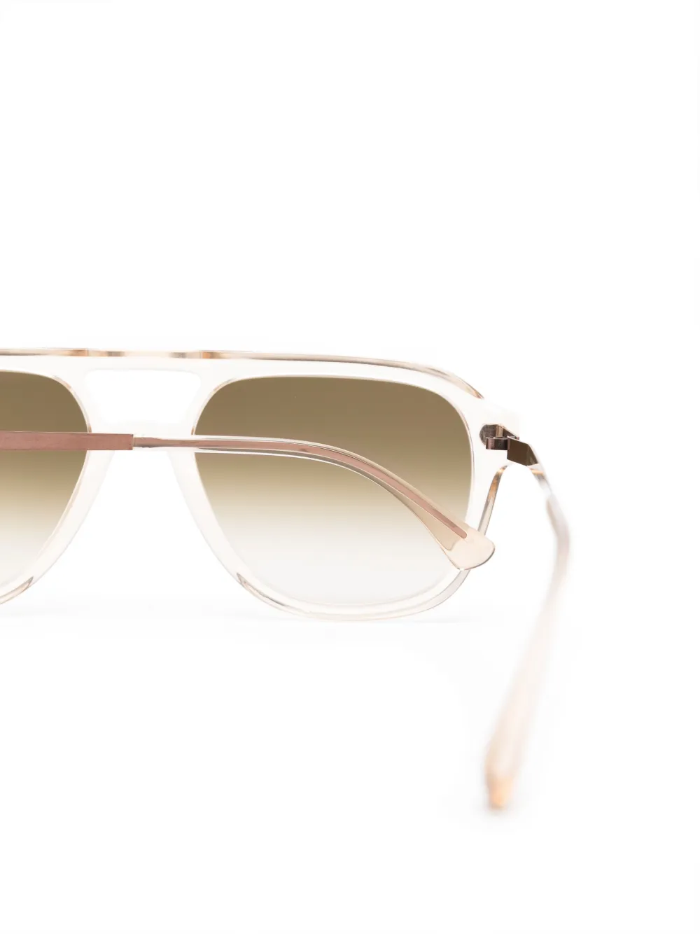 Mykita Lavand zonnebril met piloten montuur Beige