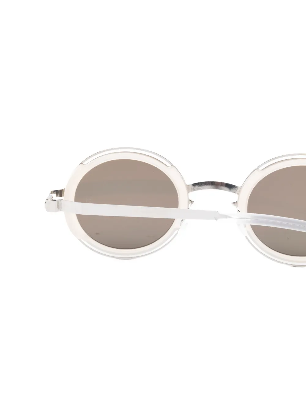 Mykita Pearl zonnebril met rond montuur Wit