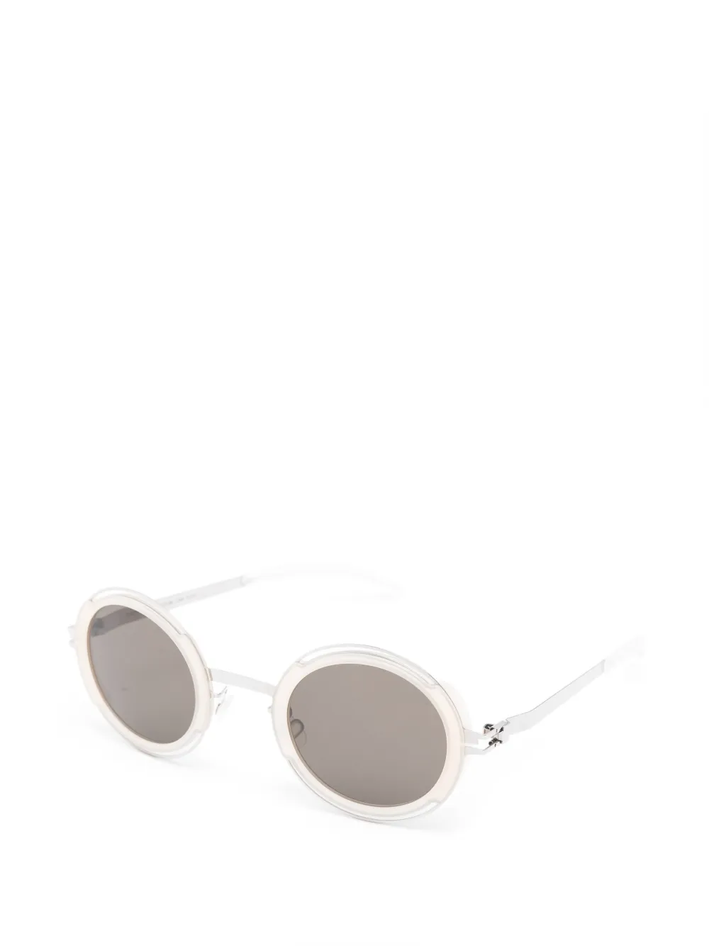 Mykita Pearl zonnebril met rond montuur Wit
