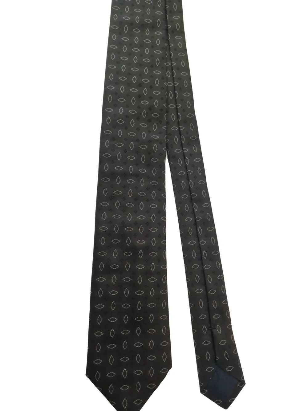 Altea geometric-pattern tie Zwart
