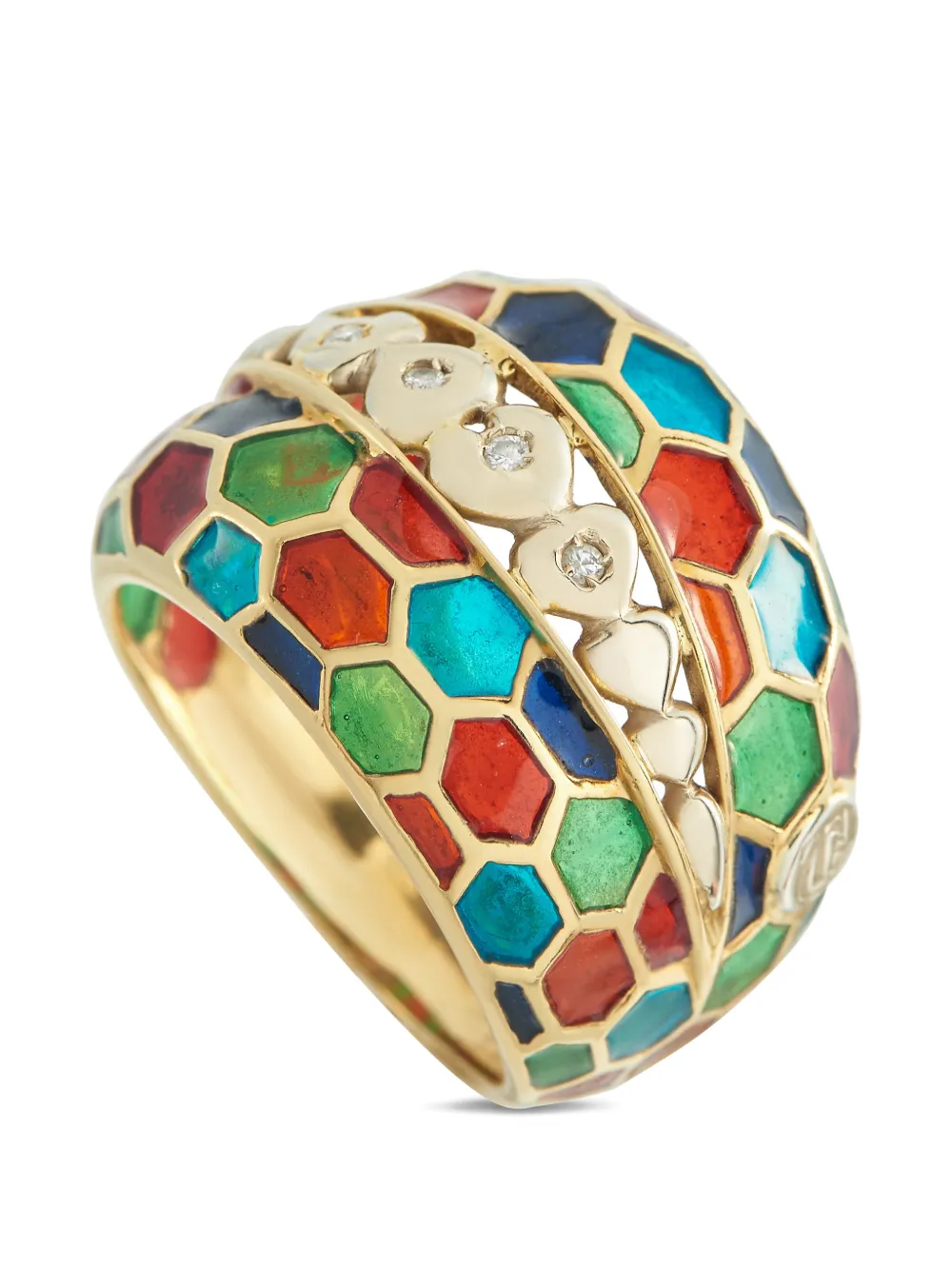 LB Exclusive diamond and enamel ring - Oro