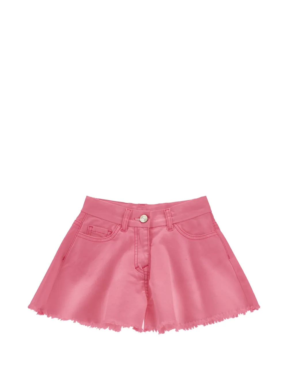 Monnalisa embroidered frayed shorts - Rosa