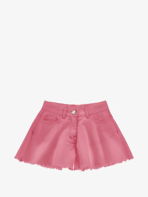 Monnalisa embroidered frayed shorts