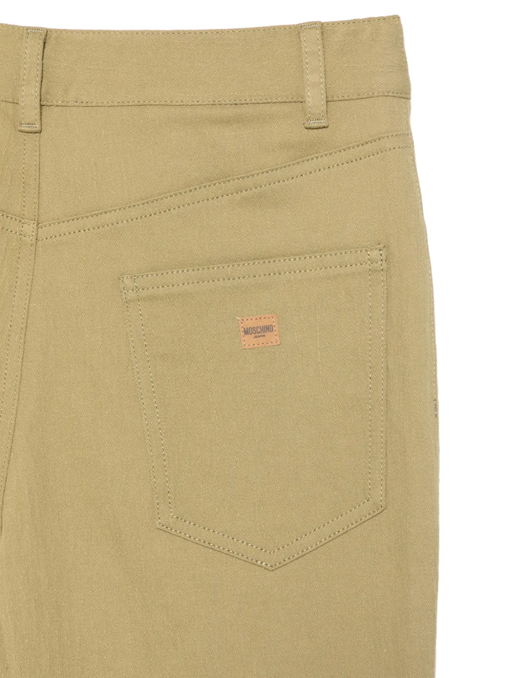MOSCHINO JEANS Broek met logopatch Groen