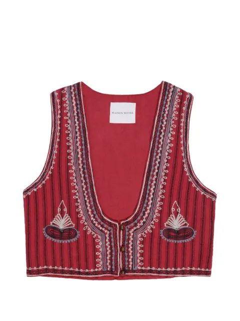 MAISON HOTEL Petra embroidered vest