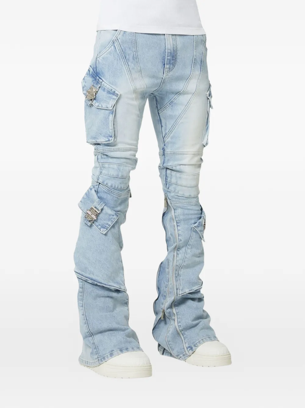 GUAPI Black Ops cargo jeans Blauw