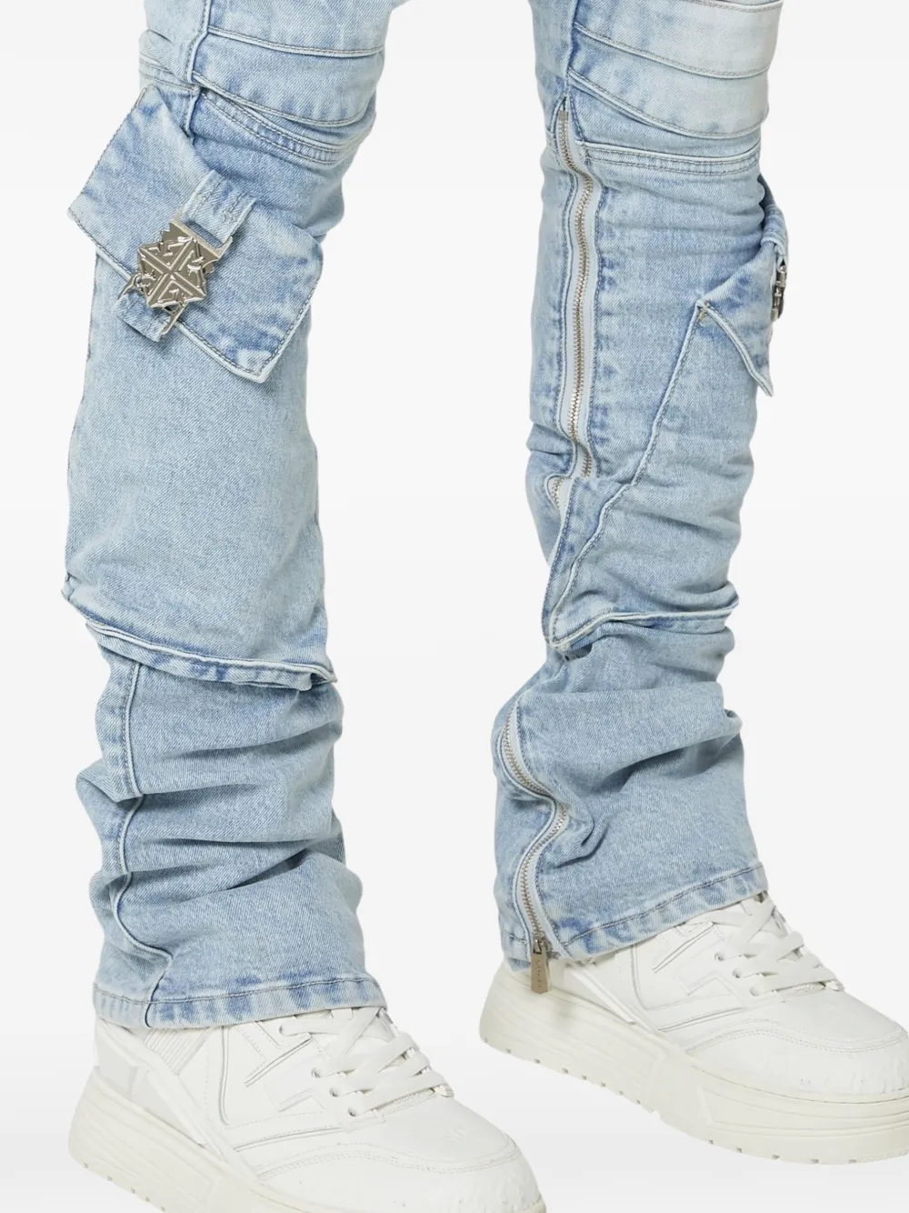 GUAPI Black Ops cargo jeans Blauw