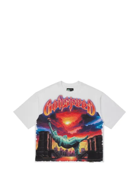 GODSPEED Burnt Bridges graphic-print T-shirt