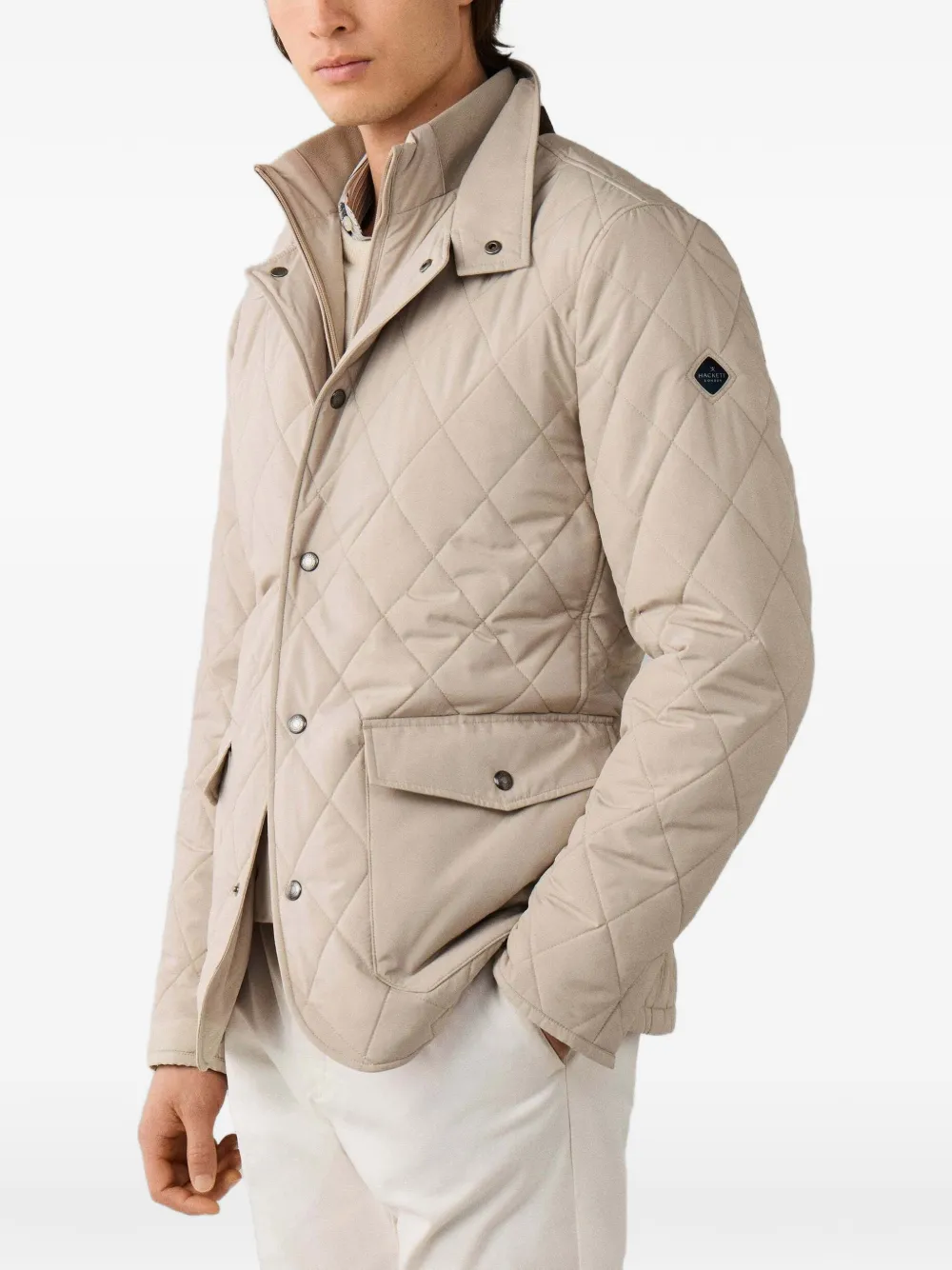 Hackett London Paddock gewatteerd jack Beige