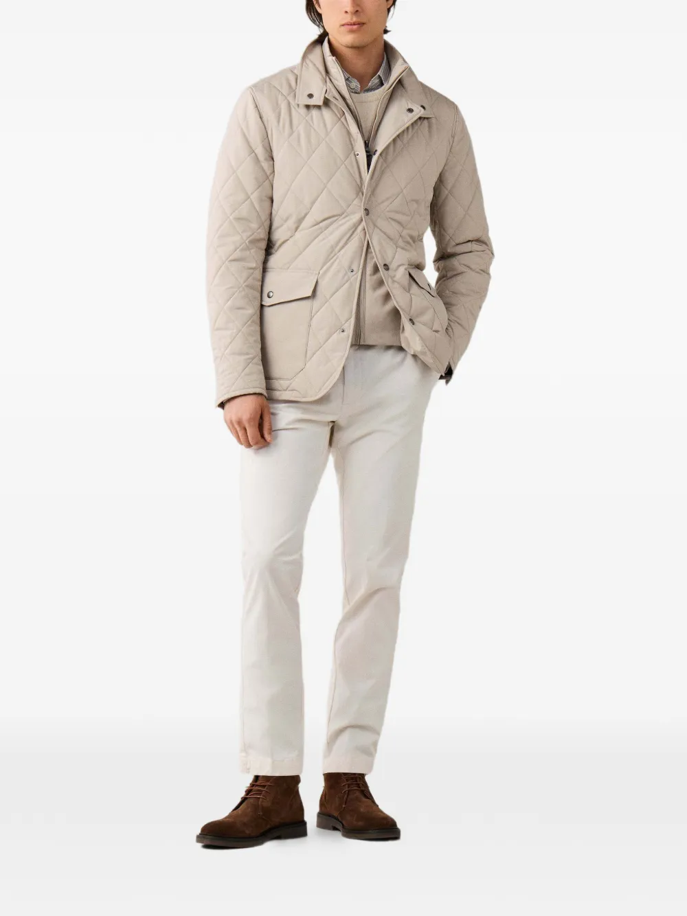 Hackett London Paddock gewatteerd jack Beige