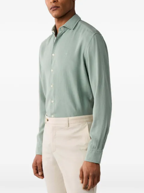 Hackett London chemise teinte en pièce en coton texturé