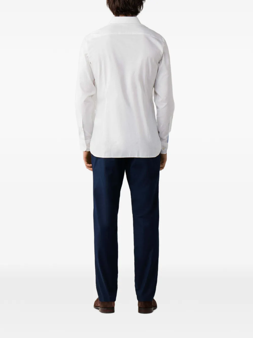 Hackett London Overhemd met geborduurd logo Wit