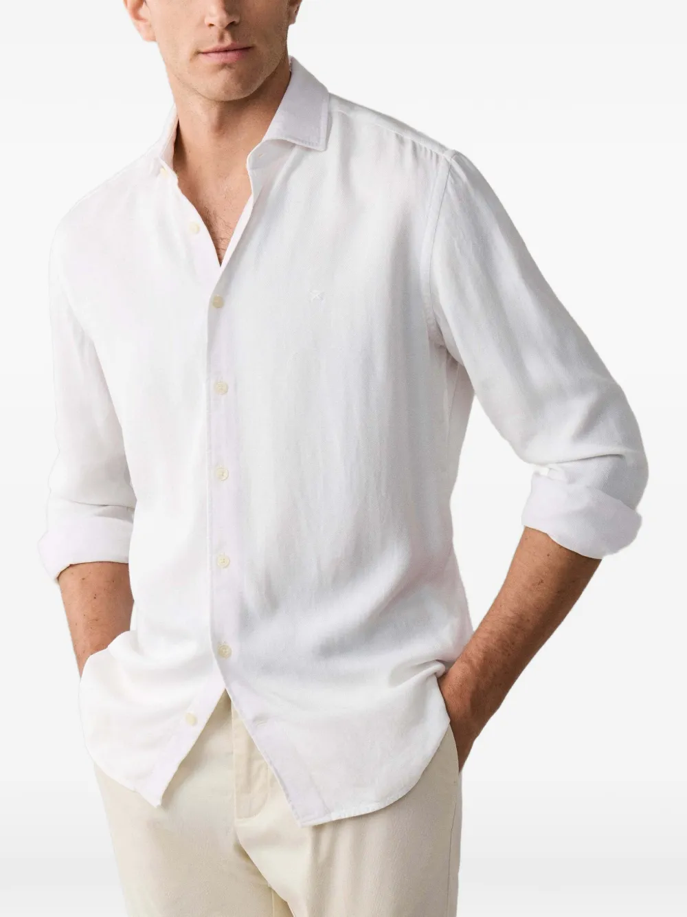 Hackett London Katoenen overhemd Wit