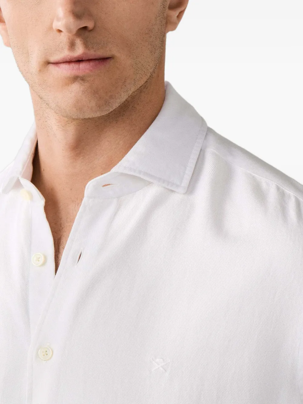 Hackett London Katoenen overhemd Wit