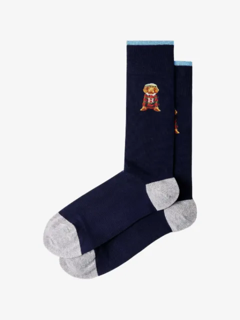 Hackett London Harry intarsia-knit socks